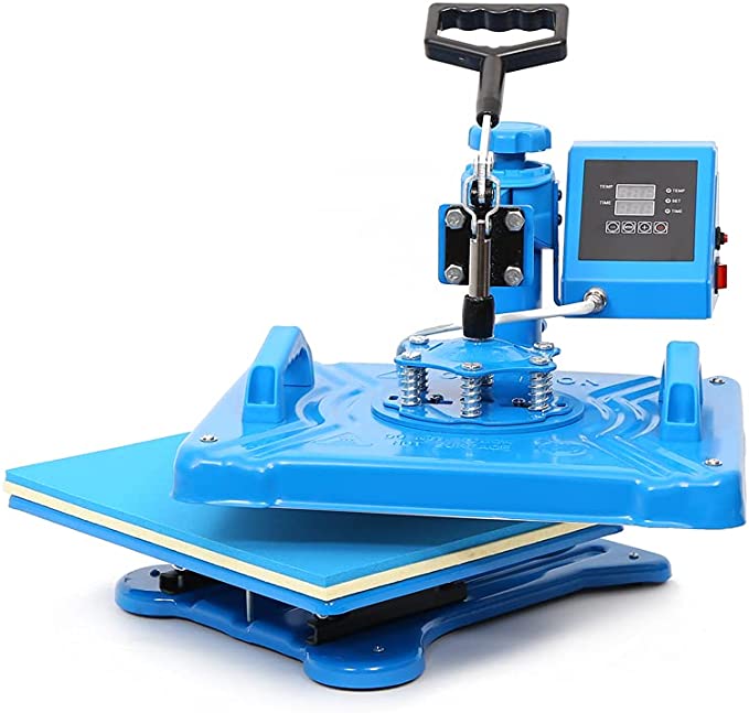 Fierton 12x10 Heat Press Machine for t Shirt, Swing Away 360- degree Rotation Digital Heat Transfer Sublimation Machine(Just One Machine)(blue12x10inch)