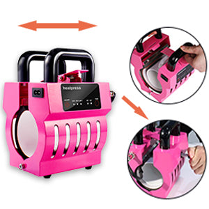 TIQTAK Mug Sublimation Heat Press Machine 110V Mini Cup Press Machine 11-15 OZ Customized Coffee Mugs 16 OZ Skinny Straight Tumblers Heat Transfer Sublimation Machine(TK001)