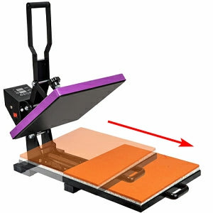 Slide Out Heat Press 15x15 Heat Press Machine with Digital Controller Sublimation Transfer Machine Industrial Home DIY Heat Press, Heat Press Machine for T-Shirt, Mouse Pad, Canvas Bags (Purple)